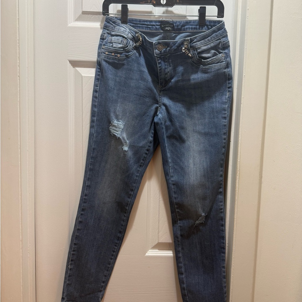 bebe Dark Blue Skinny Jeans